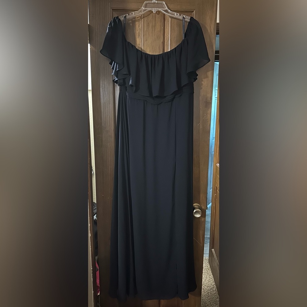 Ever-Pretty Women's Off Shoulder Ruffle Sleeves Side Split Chiffon SemiFormal